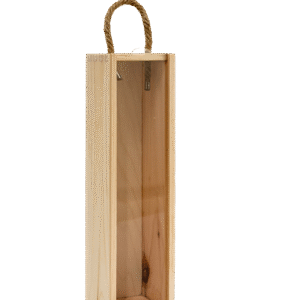 Drvena kutija za 1 butelju klizni plexy K-106px