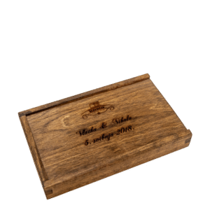 Drvena kutija za fotke i stick smeđa K-146Pbf