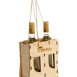 Drvena nosiljka za 2 boce NL-112