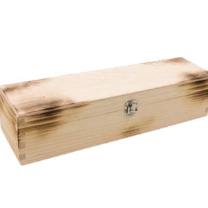 Paljena drvena kutija za butelju Kpm-104